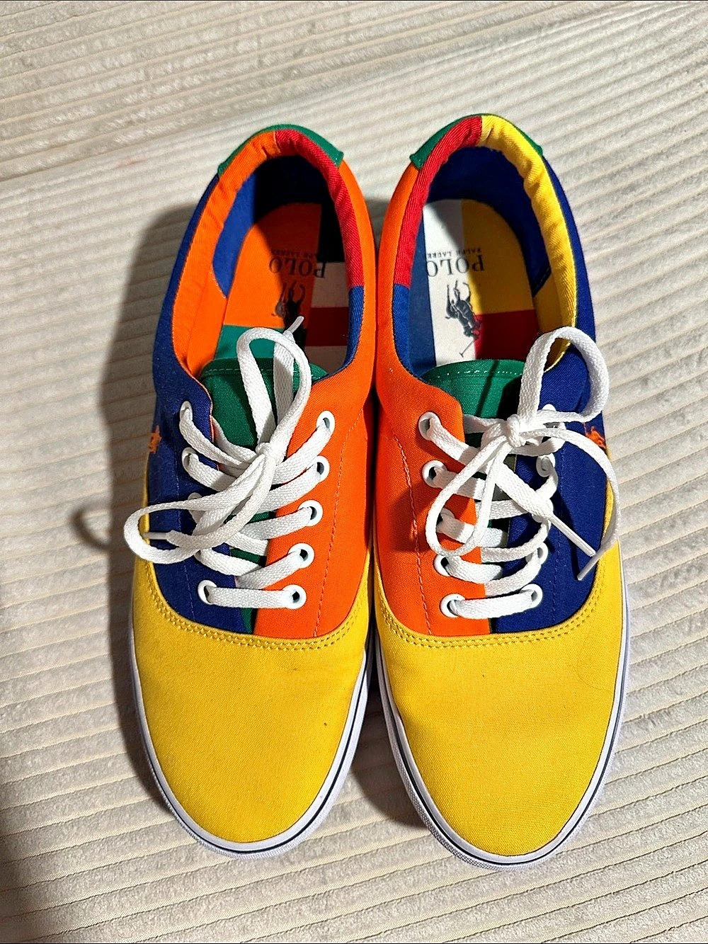 Polo Ralph Lauren Keaton Canvas Sneaker Sneakers Yellow & Blue